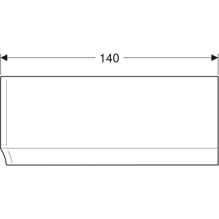 554.825.01.1 Передняя обшивка Geberit Renova для асимметричной ванны, левая Geberit  - Вид №10