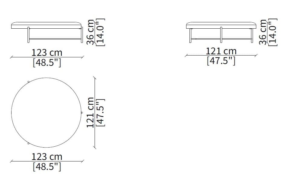 Круглый пуф из ткани Frigerio Santamonica ARCH-00080794 - Вид №7