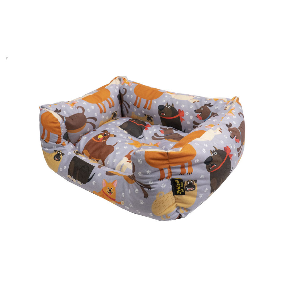ПР0054614 Лежак для животных Забавные Собаки 60х50х19см Pride 