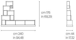 Grilli Модульная тумба под ТВ с книжным шкафом My cat 730102 - Вид №1