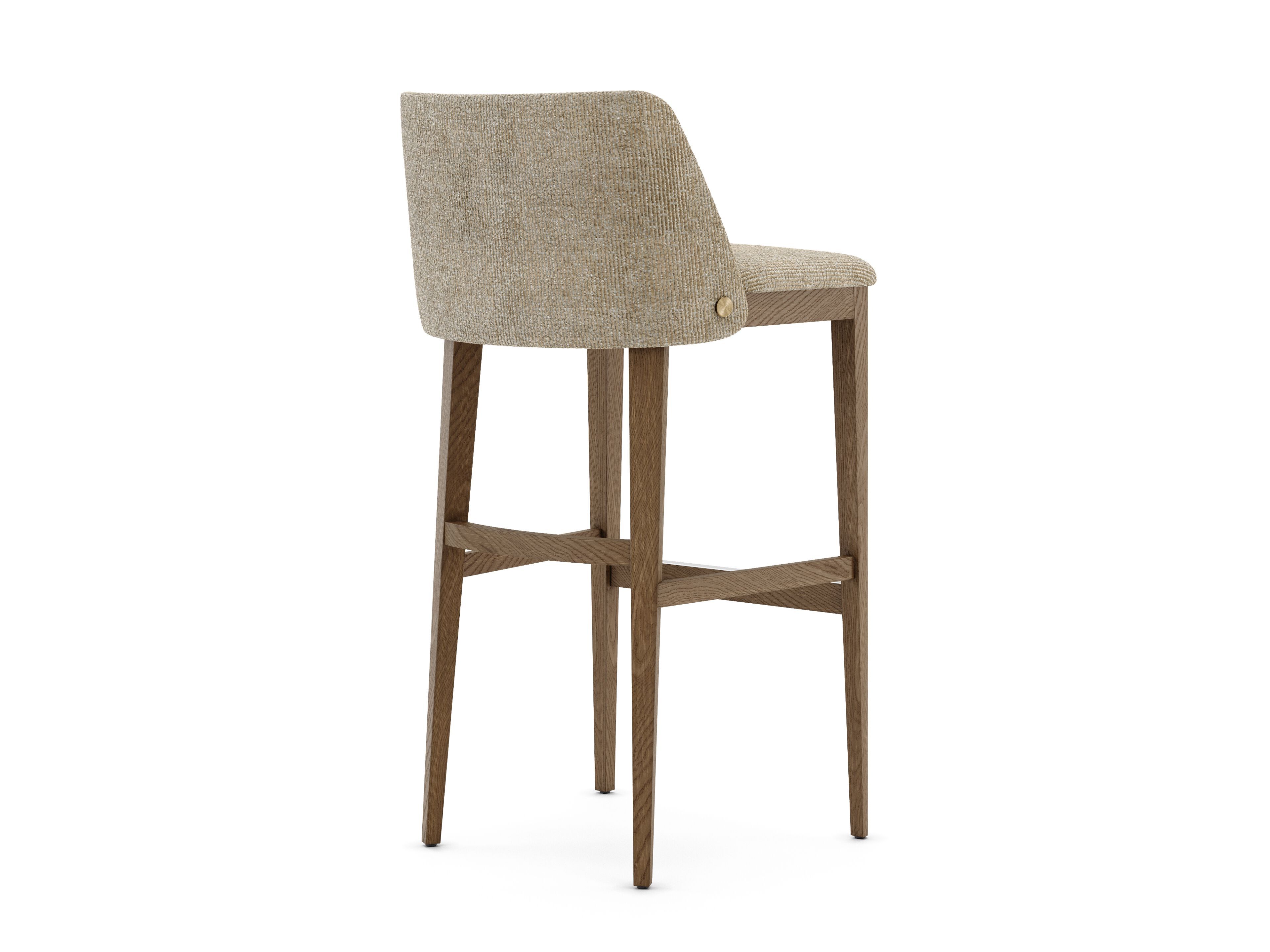 Тканевый мягкий барный стул со спинкой Domkapa Louise ARCH-00008108 - Вид №3