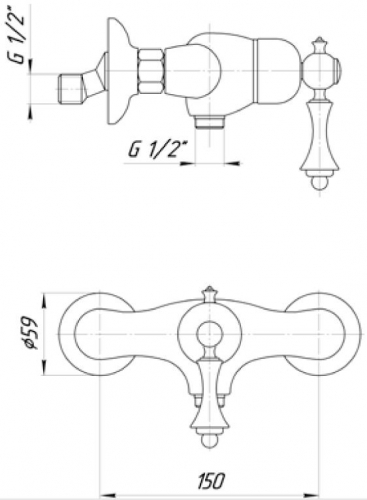 Смеситель MIGLIORE Bomond ML.BMD-9738.СR для душа - хром ML.BMD-9738.CR - Вид №3