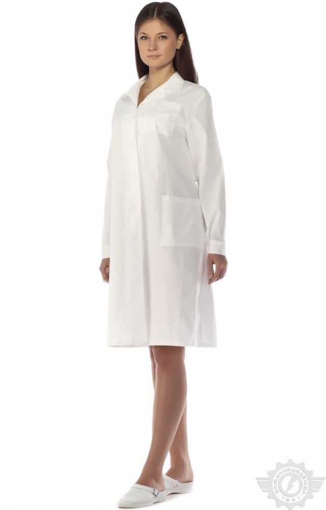 61698 Халат женский белый  Медицинская одежда  размер 60-62/170-176 Спецодежда  - Вид №8