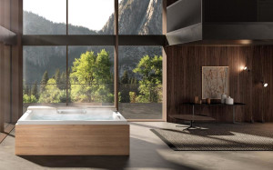 Четырехместная квадратная мини-чаша с хромотерапией