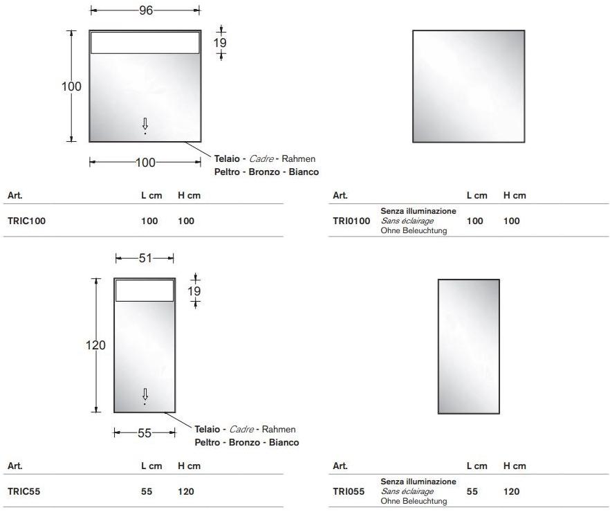 ARTELINEA Прямоугольное зеркало в настенной раме  Tri  - Вид №6