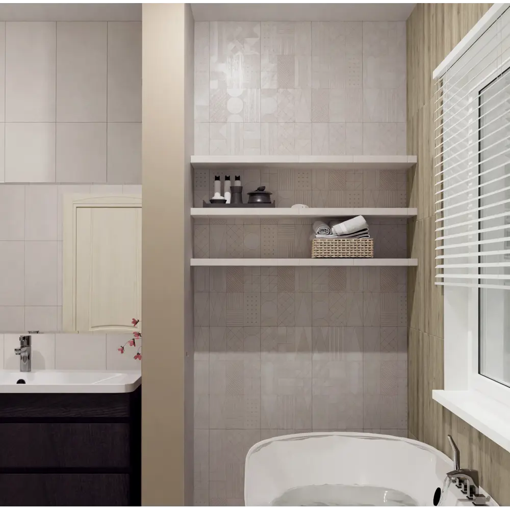 Настенная плитка Axima Фишт Геометрия 30x60 см 1.62 м² матовая цвет светло-бежевый 89457962 STLM-2164062
