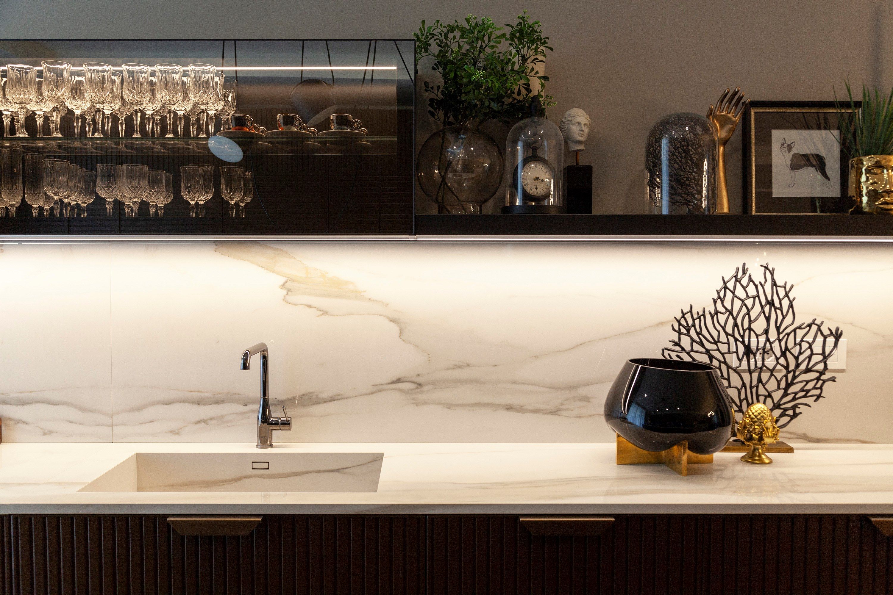 Двусторонняя линейная кухня с центральным островом TM Italia Cucine Miuccia ARCH-00032598 - Вид №6