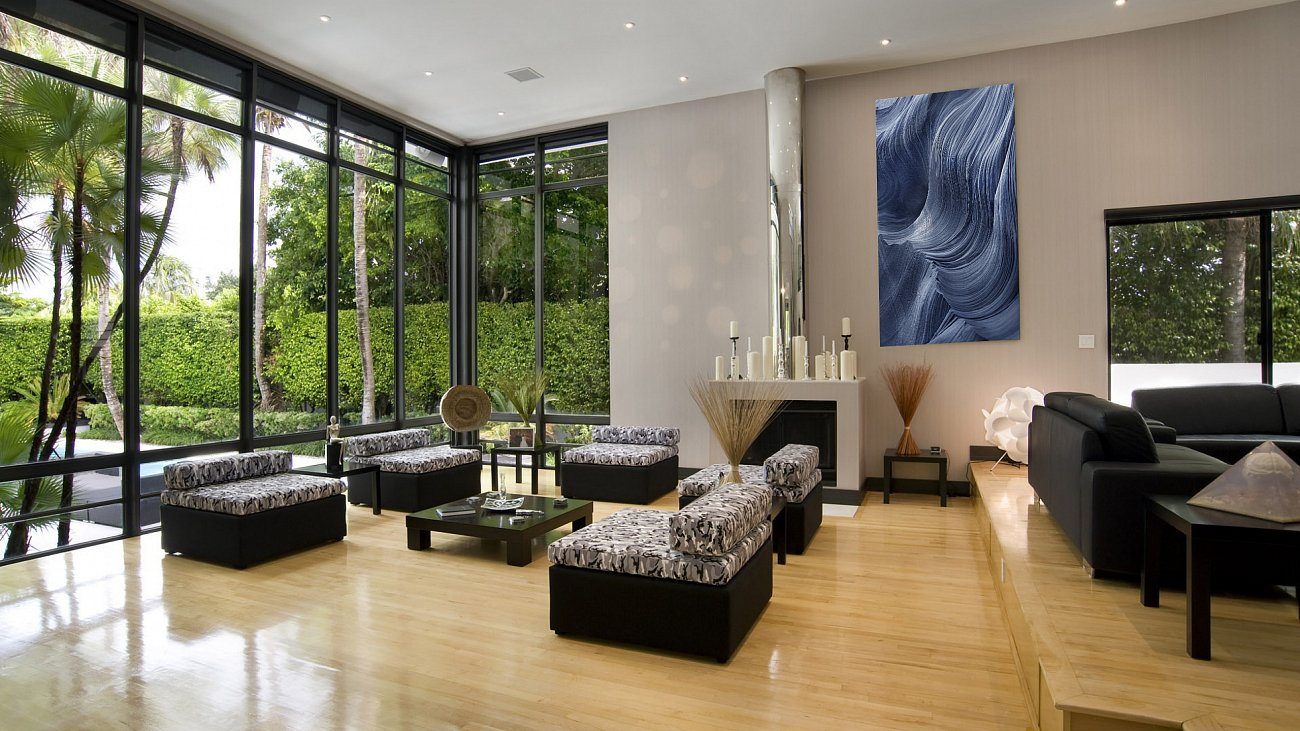 Фотокартина 48х80 см "Шелк" PANKOVSKY STUDIO ПЛАСТИФИКАЦИЯ 015908 Голубой;серый  - Вид №1