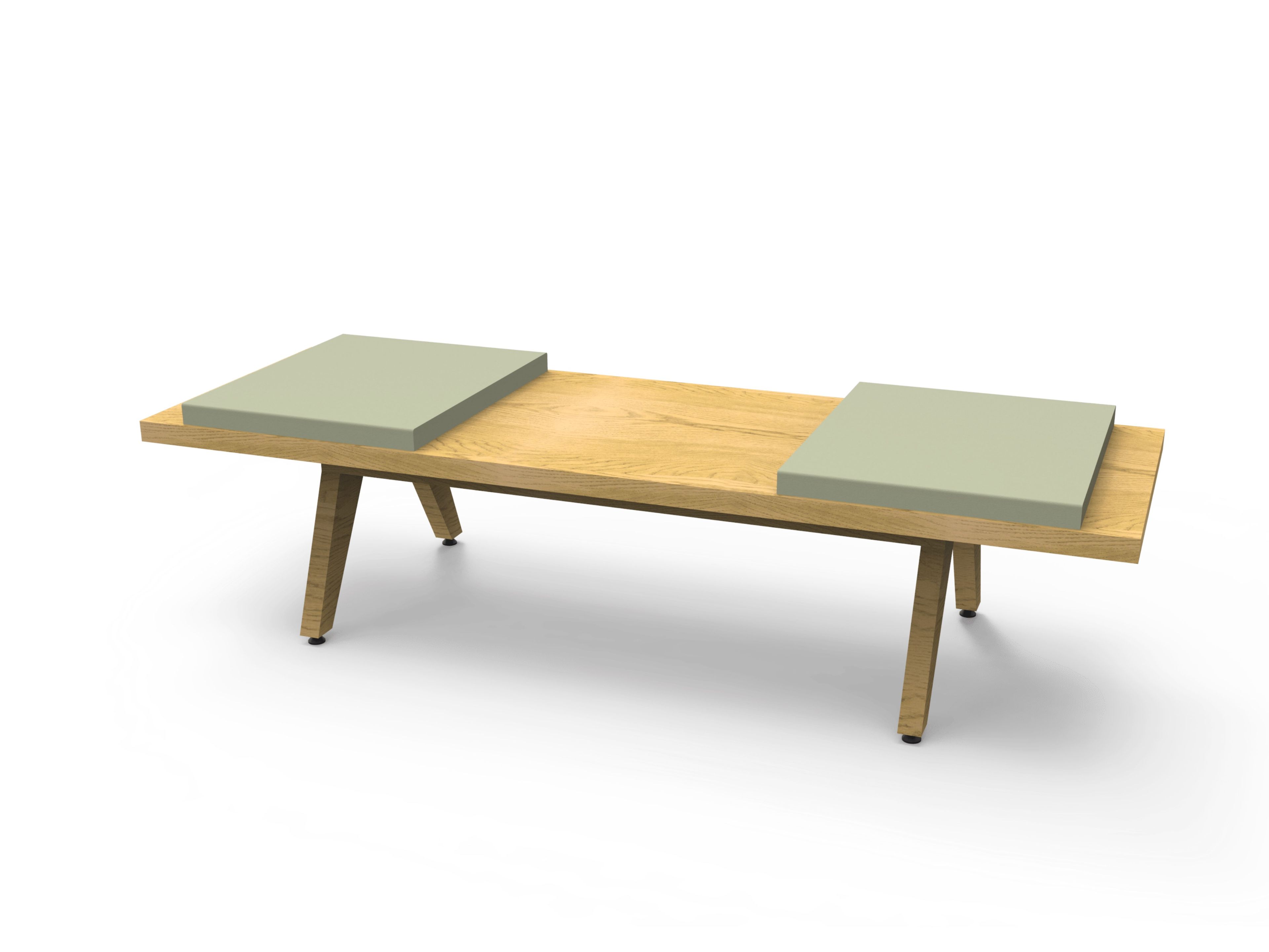 Модульная деревянная скамья и QM Foam без спинки Quinze & Milan Airbench ARCH-00004252 - Вид №2