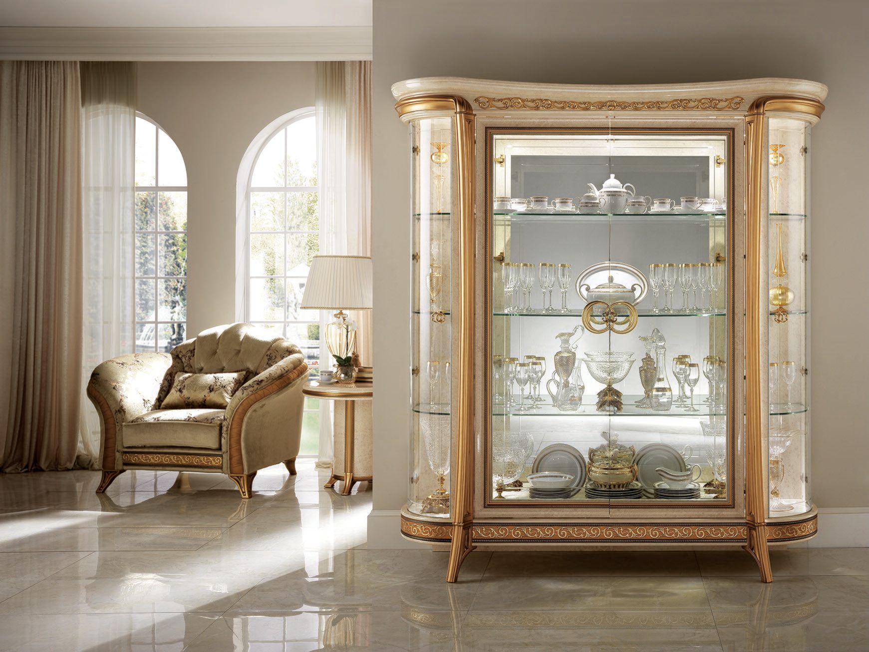 Кресло из ткани в классическом стиле с подлокотниками Arredoclassic Мелодия ARCH-00102574 - Вид №2