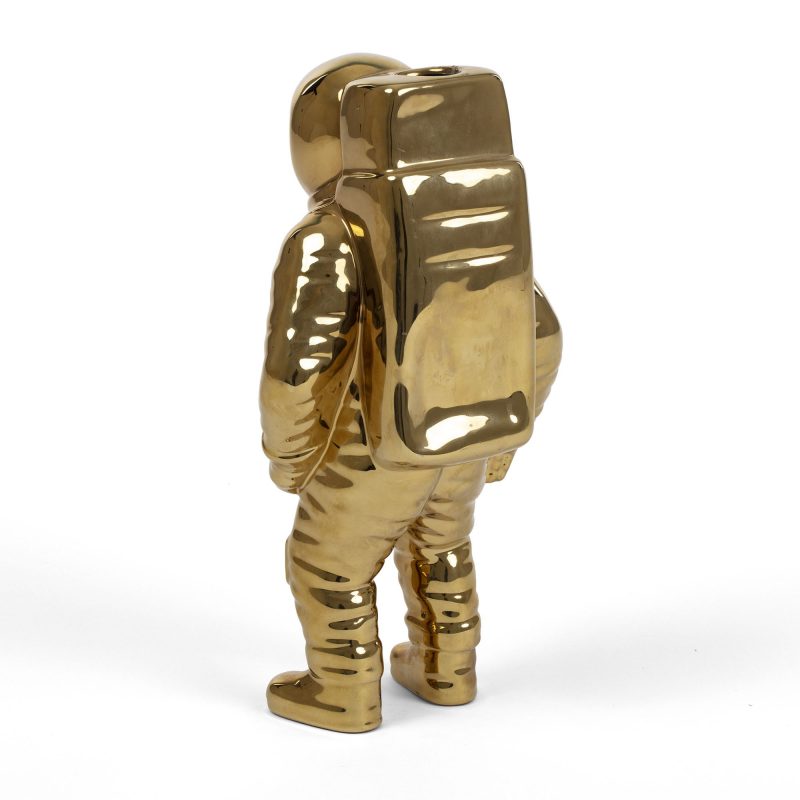Ваза фарфоровая 28х12см золотая Cosmic Diner Starman Gold SELETTI ДИЗАЙНЕРСКИЕ 00-3883257 Золото  - Вид №3