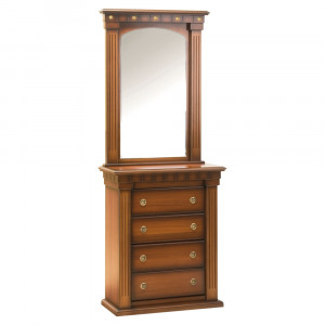 11160,71002 Тумба для обуви с зеркалом Тауэр Орех BOGACHO