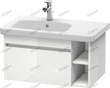 DS639402222 DuraStyle Тумбочка подвесная Белый глянцевый декор Duravit