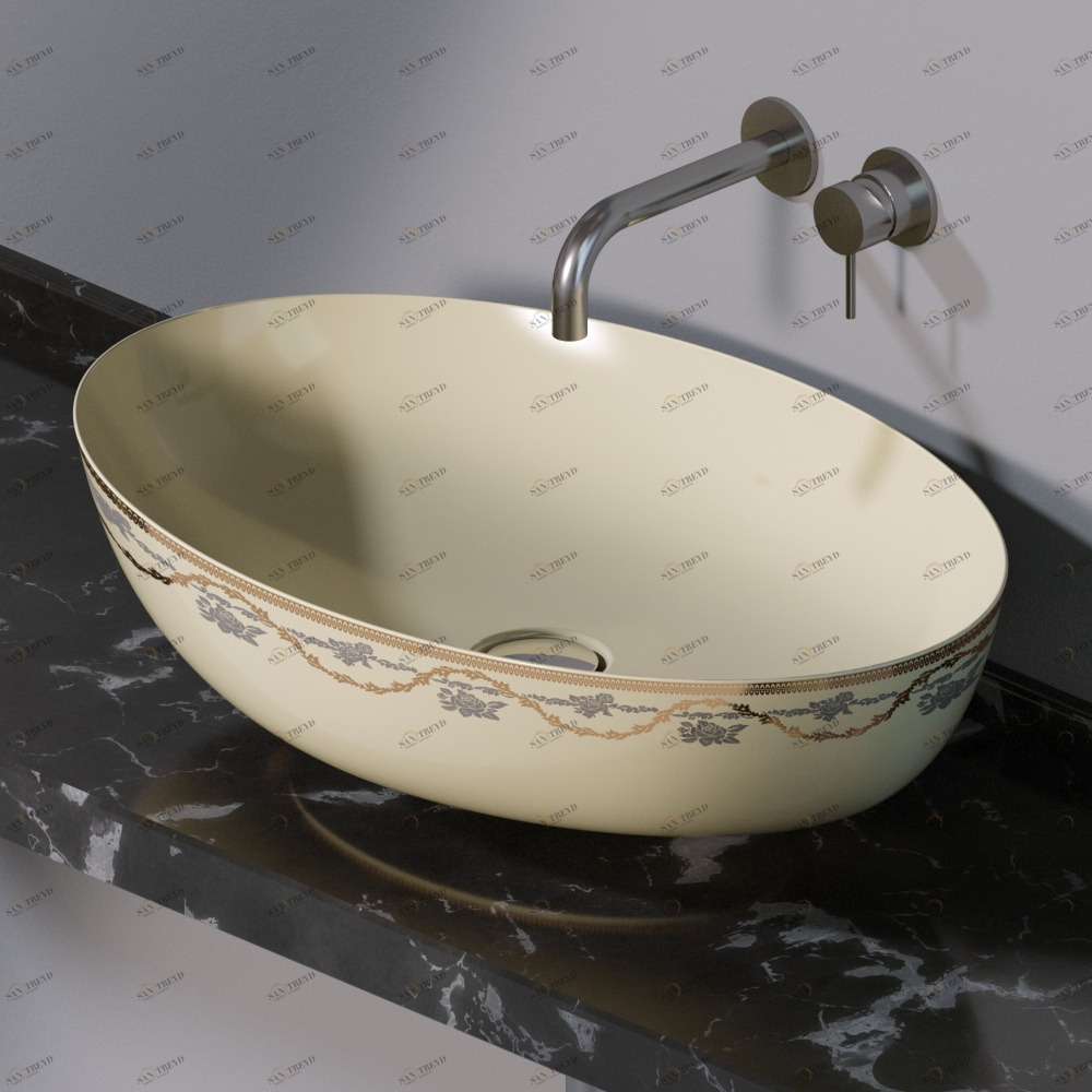 L600469G Накладная раковина на столешницу  овальная A. e T. Italia ELITE AeT ITALIA