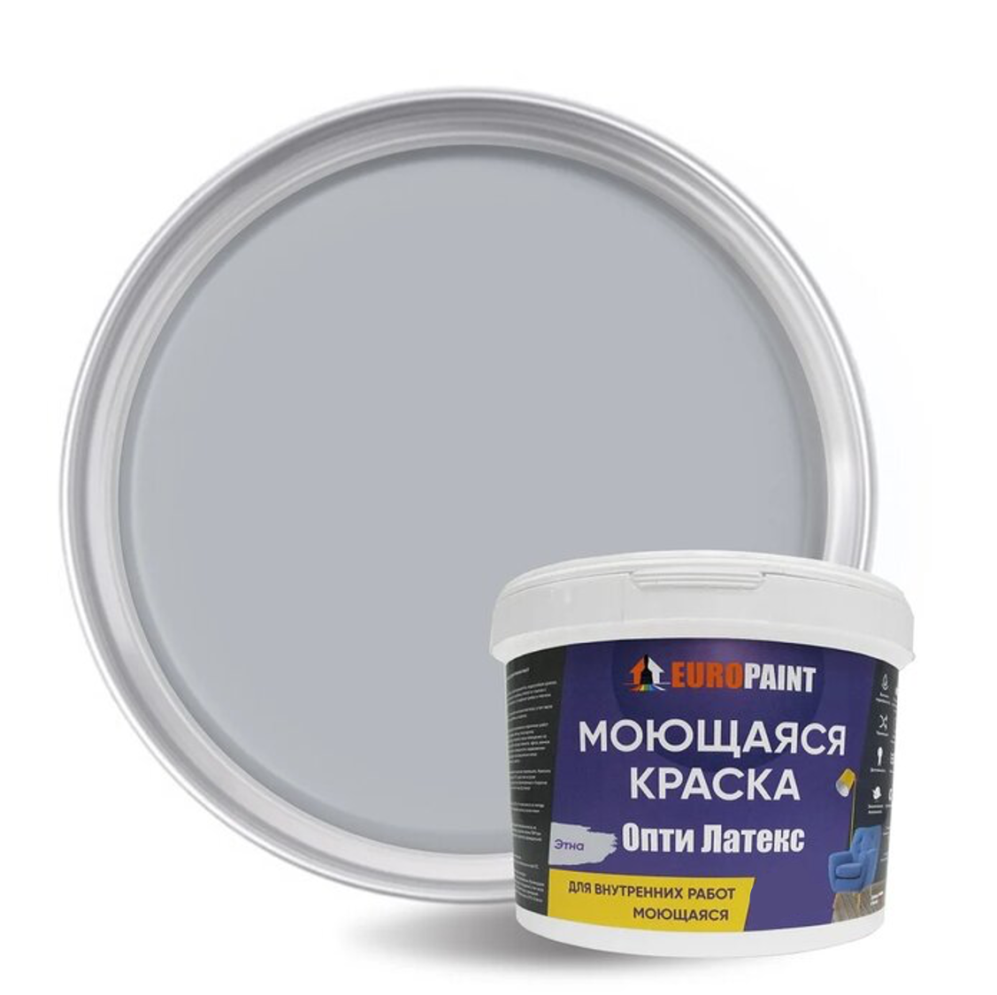 90295559 Краска Опти Латекс цвет этна 1 л STLM-0172832 EUROPAINT