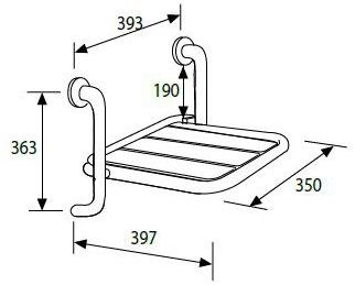 Saniline Сиденье для душа из стали с порошковым покрытием / сиденье для ванны sun-id-1429182 - Вид №1