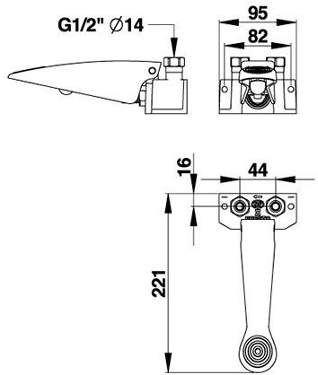 Порционный кран Presto P520 23614 23614.0 - Вид №1