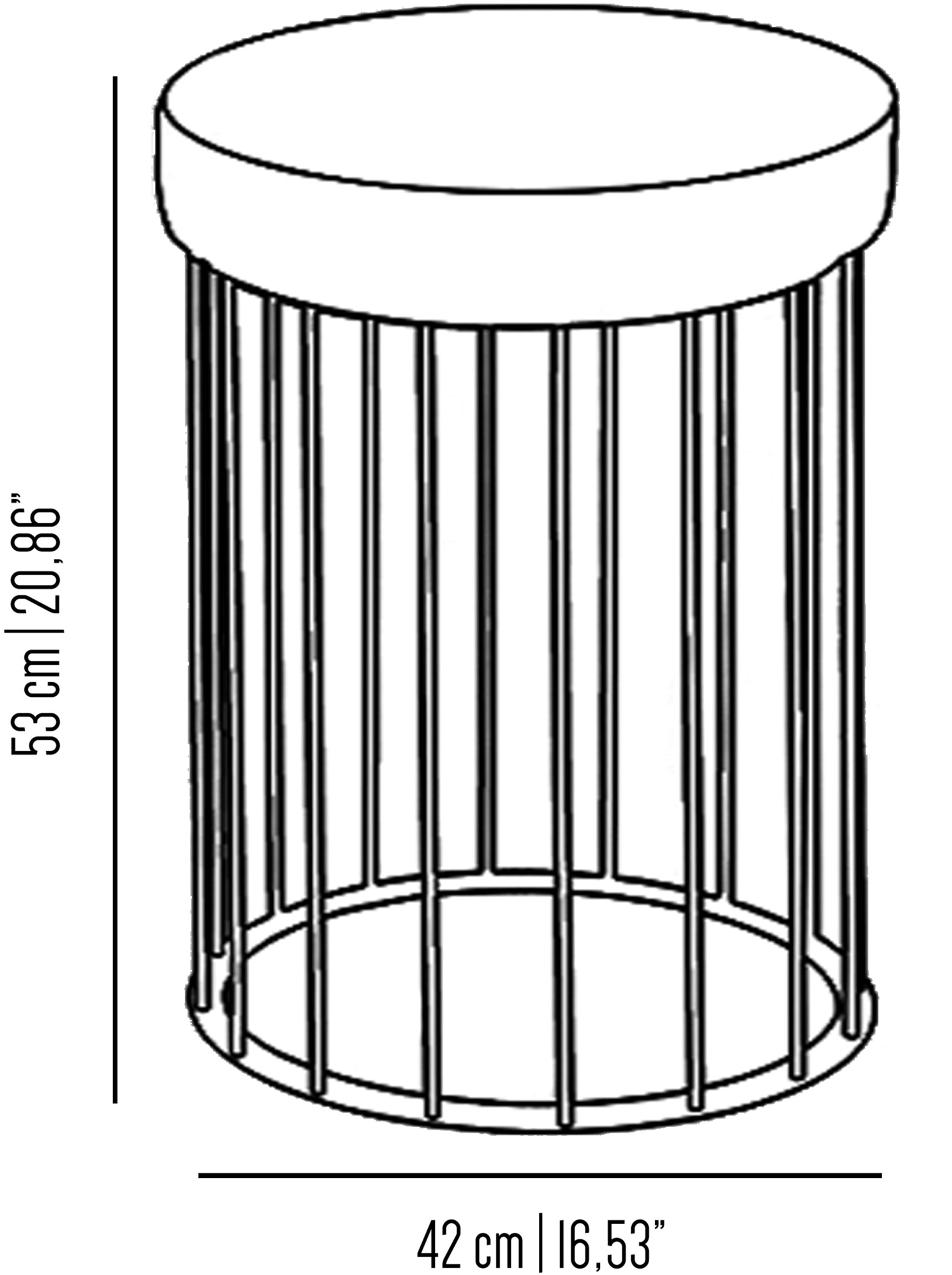 Il Bronzetto Пуф с мягкой подкладкой из латуни Cage Cag08 s_m_l - Вид №14