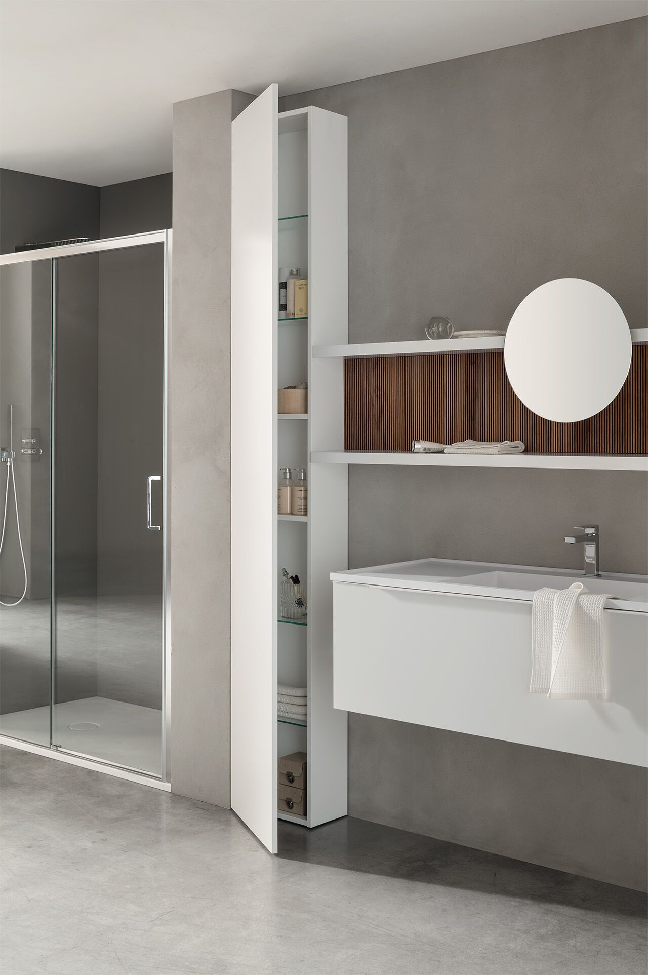 Подвесной умывальник с ящиками ARCOM Pollock текстуры ARCH-00057400