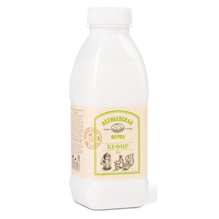 Кефир 1% Асеньевская ферма БЗМЖ 450 г Santreyd 18054