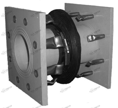 SANIT 91A01040099 Встраиваемый PP, прямой односторонний фланец мембраны зажимного кольца, втулки анкеров V4A 