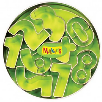 37002 набор жестяных каттеров (резцов) №2 9 шт Цифры Makin`s 