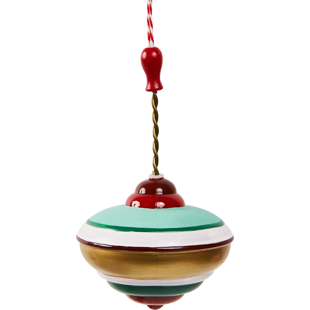 87036505 Елочная игрушка Волчок 12x7.4 цвет разноцветный STLM-1456221 Santreyd  - Вид №1