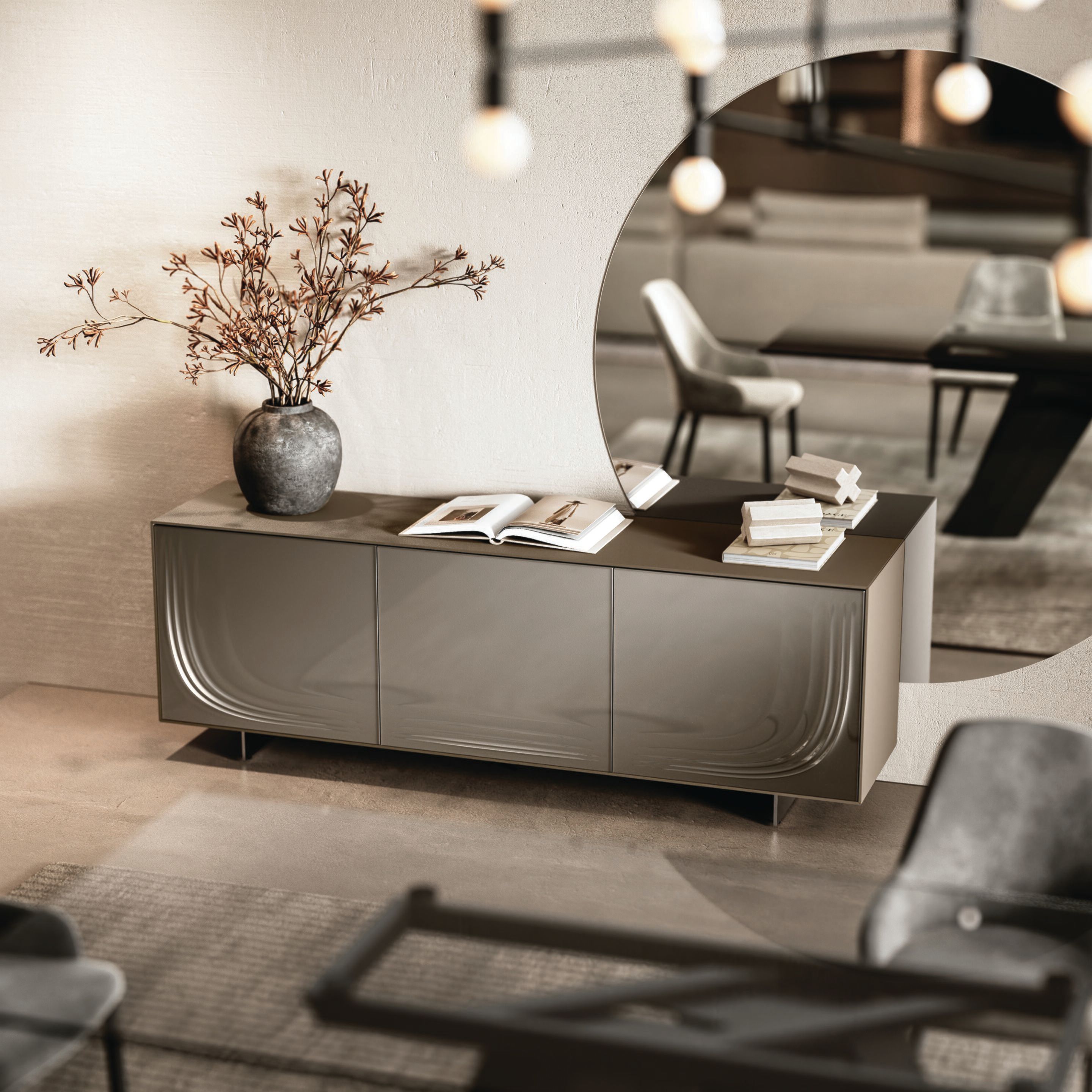 Шкаф Laminam® и стекло с распашными дверями Febal Casa Onda ARCH-00118078 - Вид №5