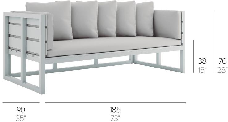 GANDIABLASCO 2-местный садовый диван Saler sun-id-1374125 - Вид №4