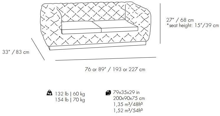 Mambo Unlimited Ideas Стеганый диван из 2-местной ткани sun-id-1424849 - Вид №4