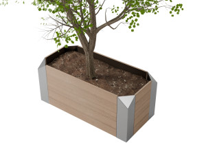 Прямоугольная плантатор WPC