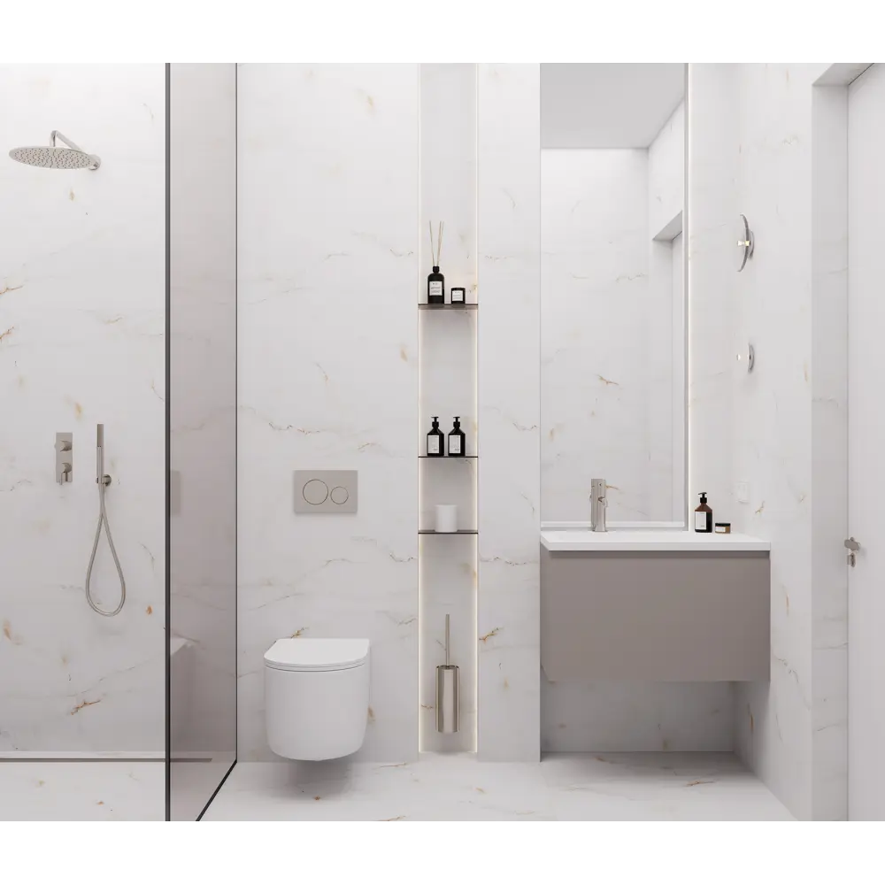 Глазурованный керамогранит Ceradim Verona Natural Карвинг 60x120 см 1.44 м² матовый цвет белый 89457829 STLM-2101827 - Вид №2