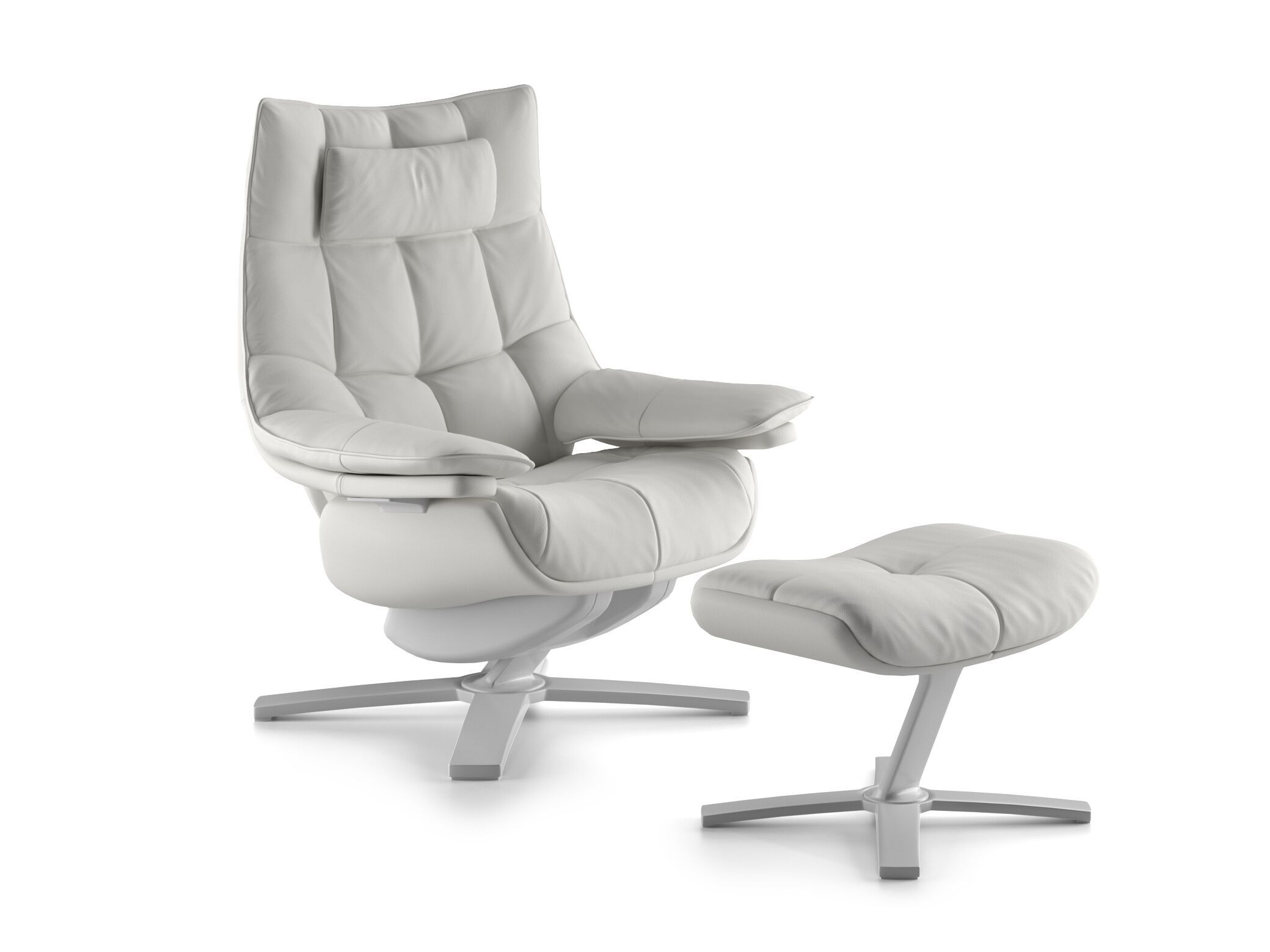 Вращающееся кресло с подставкой для ног Natuzzi Italia RE-VIVE ARCH-00097249