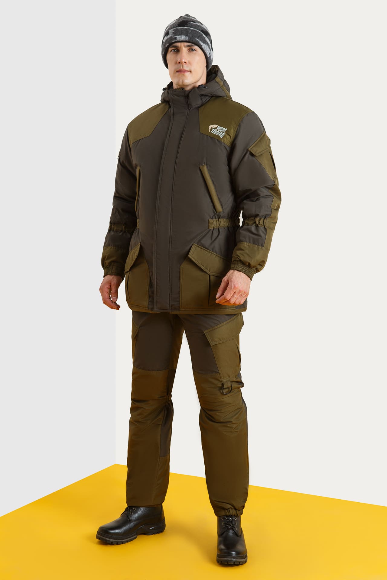 63937 Костюм  зимний хаки West Fishing  Зимняя спецодежда Santreyd  - Вид №8