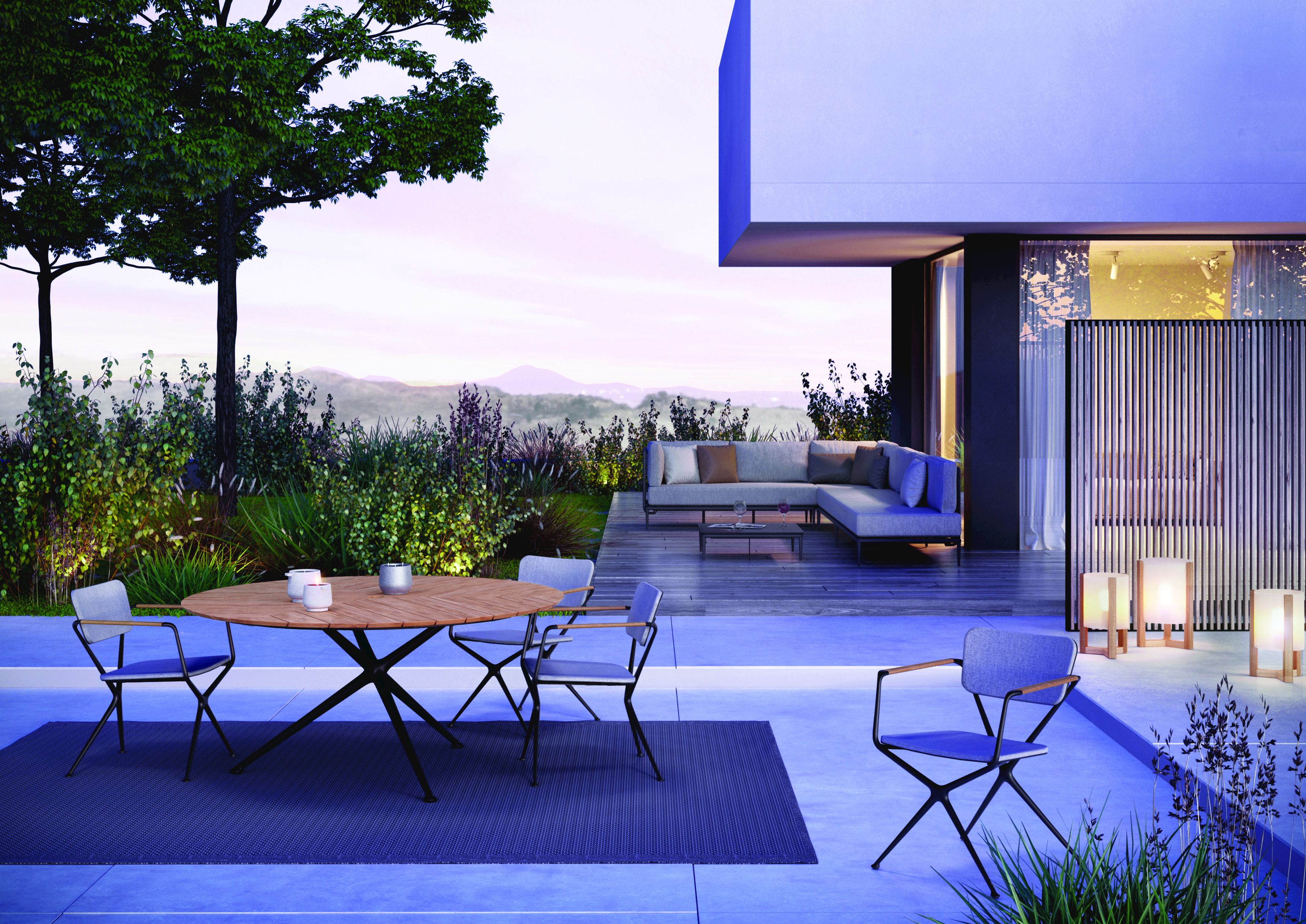 Круглый керамический садовый стол Royal Botania Exes ARCH-00022260 - Вид №1