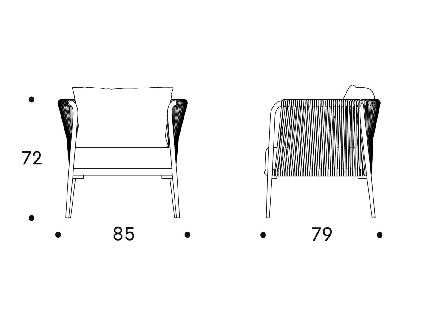 Плетеное уличное кресло с веревками Nodo Italia Antonio Marras + Nodo Italia ARCH-00120059 - Вид №16
