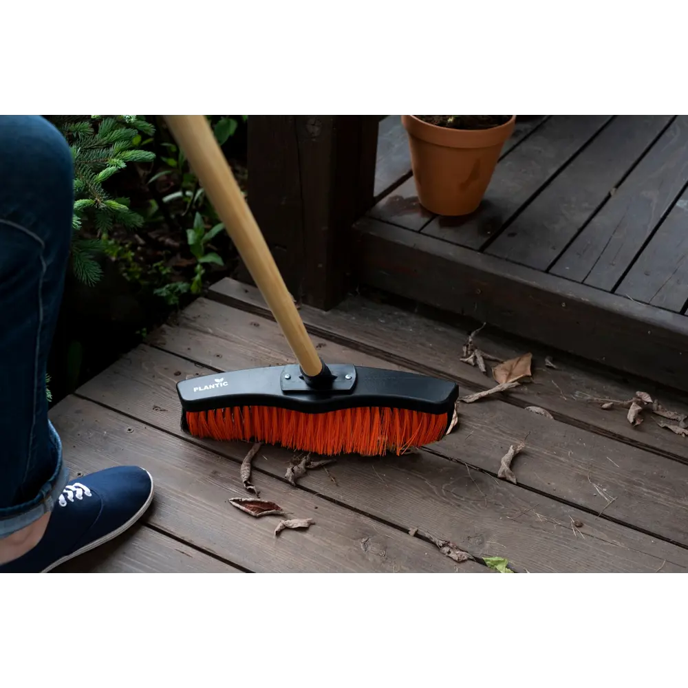Щетка уличная Plantic Terra с деревянным черенком для комплексной уборки 88668260 STLM-0960984 - Вид №4