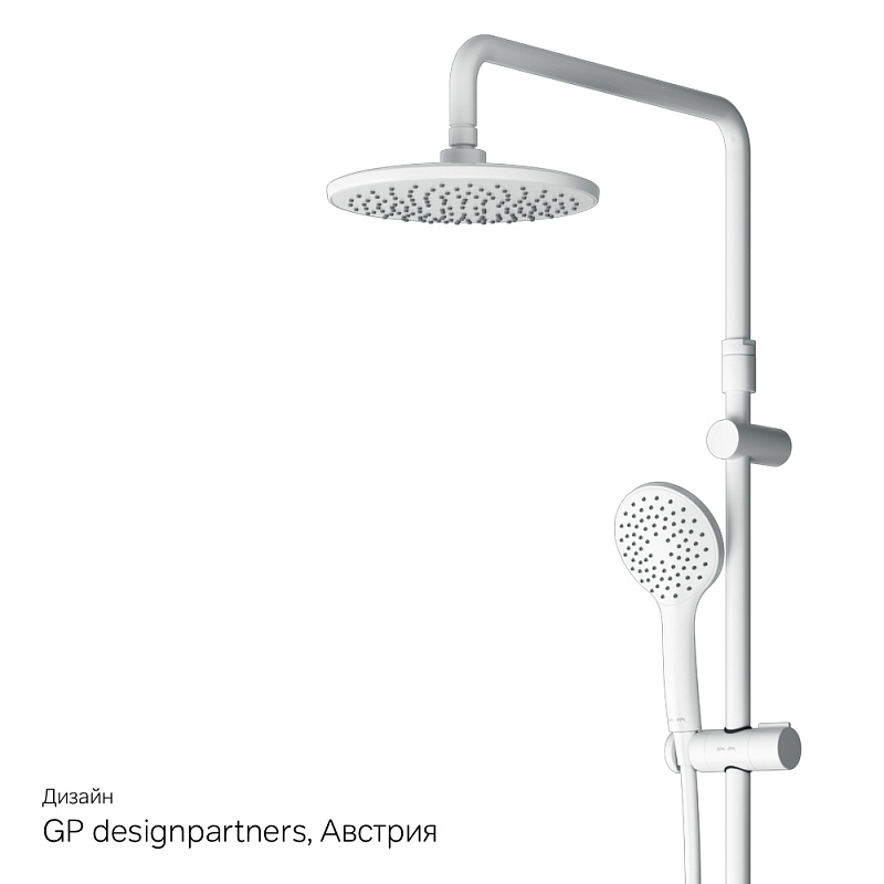 F43885A14 набор 2в1: см-ль д/ванны/душа верхний душ d 220 мм ручн.душ 110 мм 1 ф-ция душев AM.PM X-Joy  - Вид №11