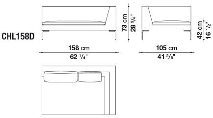 B&B Italia Модульный тканевый диван с шезлонгом Charles large sun-id-1390711 - Вид №5