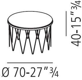 Vibieffe Круглый журнальный столик из мрамора 9500 9500103  - Вид №2