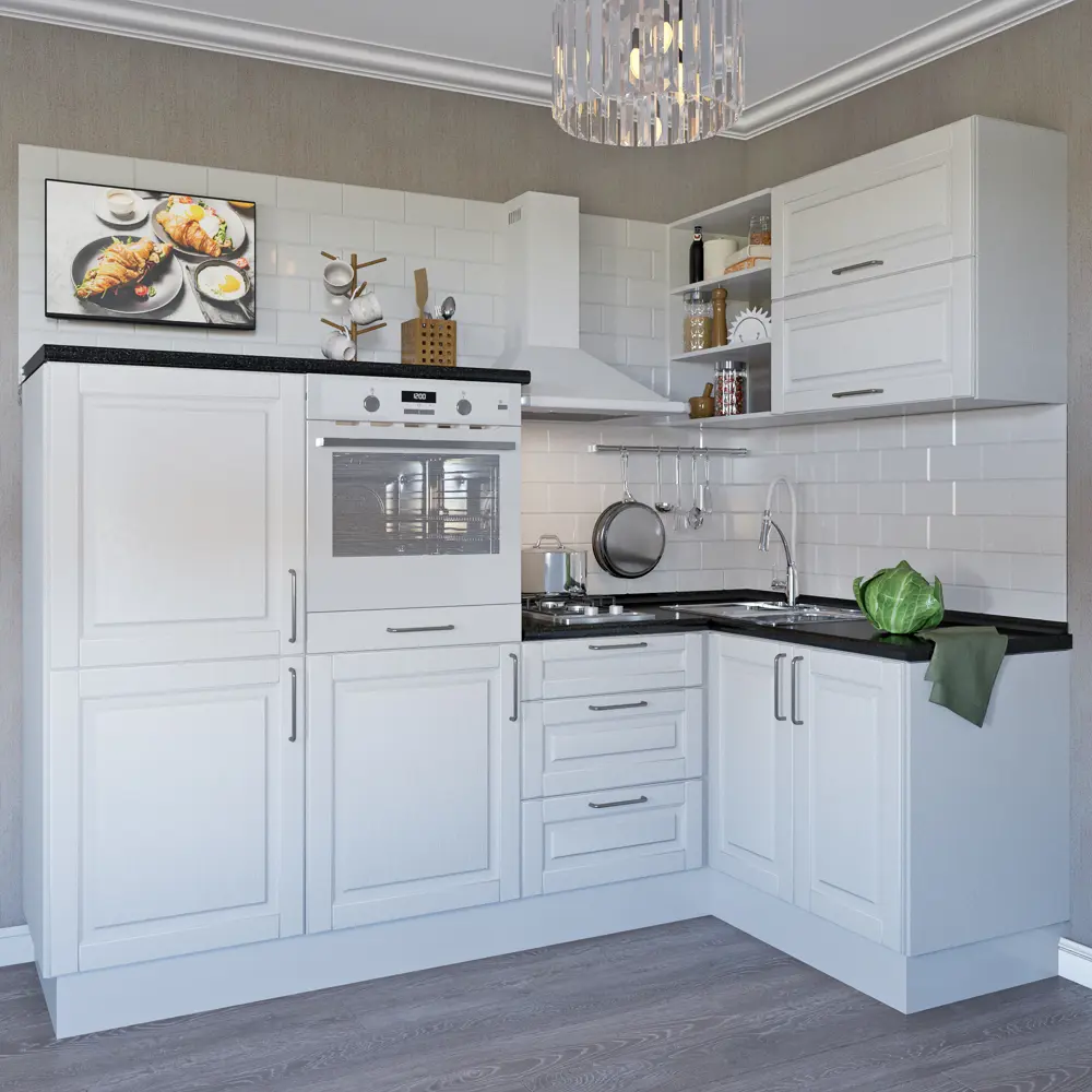 Дверь для шкафа Delinia «Леда белая» 45x70 см, МДФ, цвет белый STLM-2134467 - Вид №3