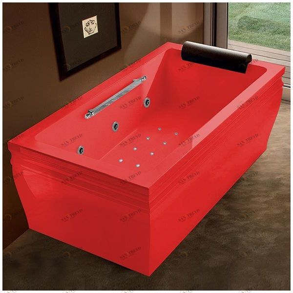 Ванна с гидро и аэроомассажем красная Gruppo Treesse Blanque 1810 DXATCV161QK