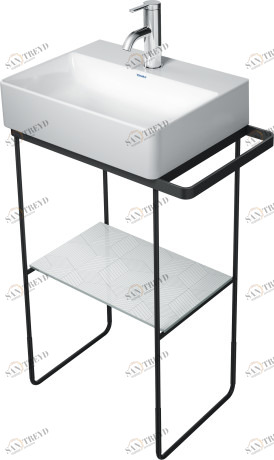 0031091000 Консоль металлическая напольная ** DuraSquare #003109 516 x 333 мм
Хром Black Matt Duravit