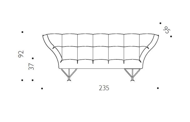 3-местный бархатный диван с высокой спинкой Driade 33 подушки ARCH-00078256 - Вид №7