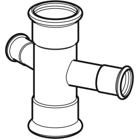 GEBERIT 61404 Крестовина двухплоскостная редукционная Geberit Mapress из меди 30°  - Вид №1