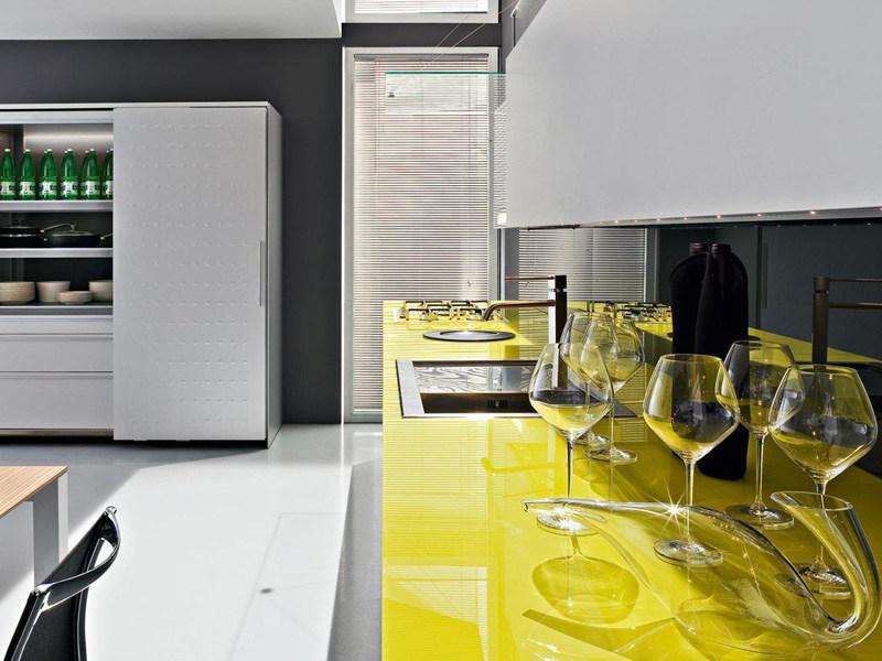 VALCUCINE Кухня из алюминия, окрашенного в белый цвет Riciclantica sun-id-1430428 - Вид №13