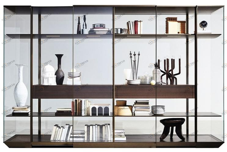 Molteni & C. Витрина / шкаф из алюминия и стекла sun-id-1454652