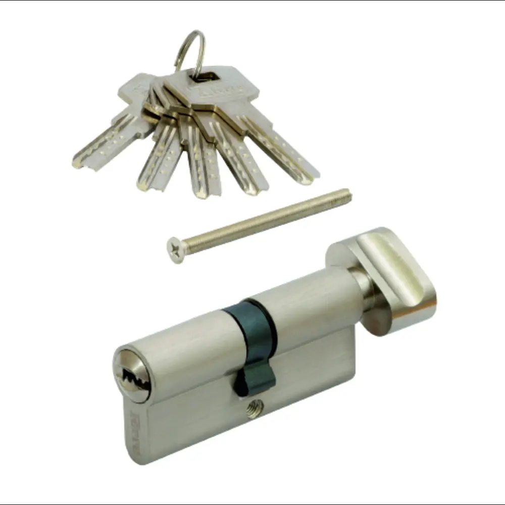 91504569 Цилиндровый механизм личинка Vettore ZN M90 ZC NI (50Tx40) 5 ключей (Никель) для врезного замка входных и межкомнатных д STLM-0897937