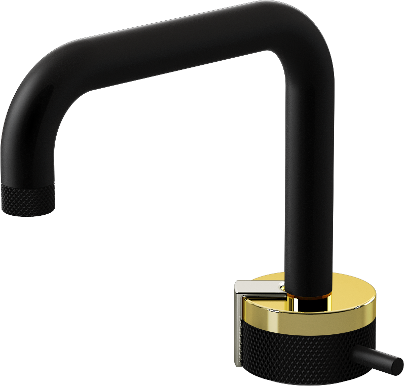 E-11500-R1PB-L2PC-MBK Однорычажный прогрессивный смеситель для раковины - излив 15,3см GRAFF MOD+