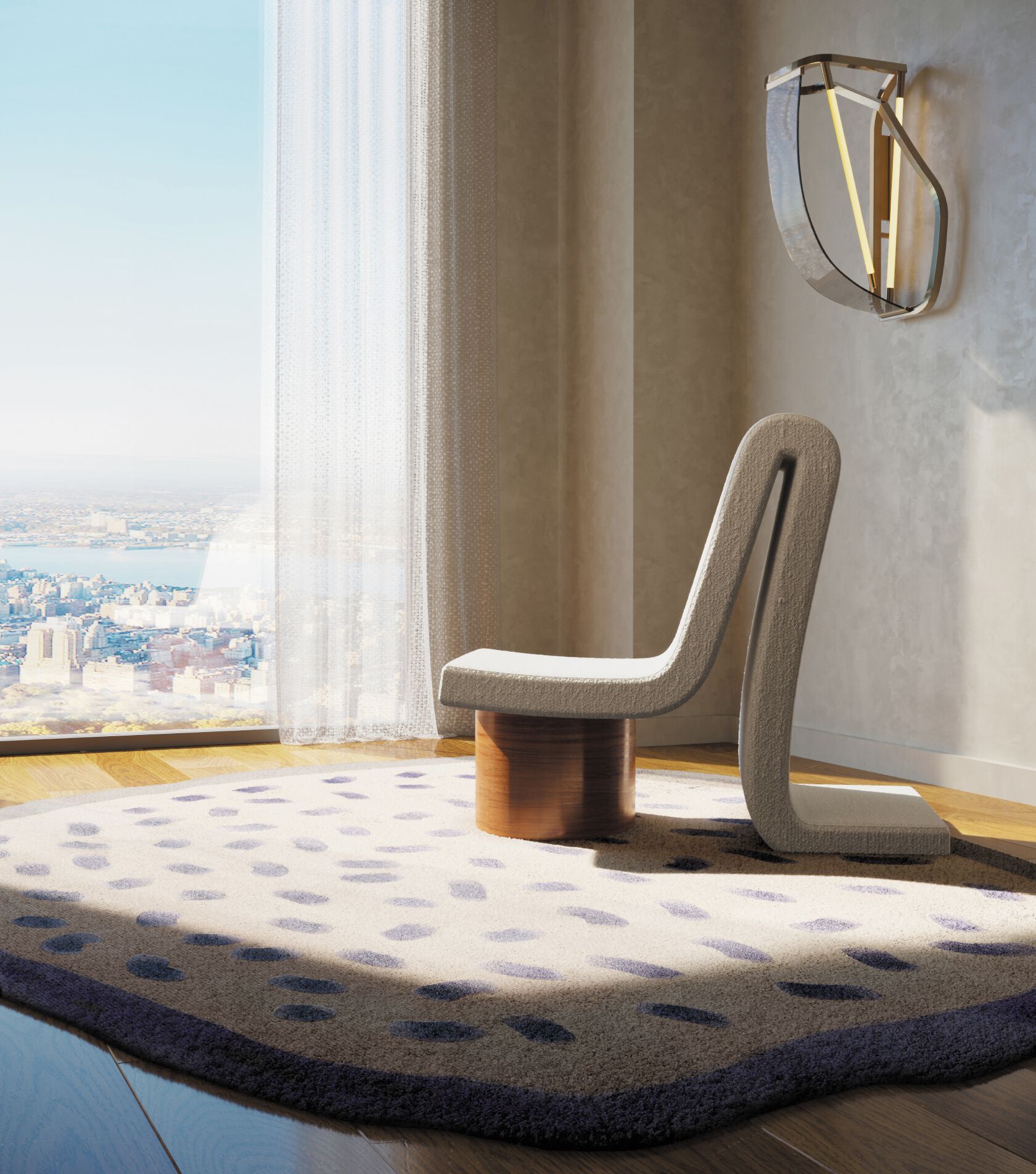 Изогнутый ковер ручной работы Tapis Rouge Ludico Kids ARCH-00087620 - Вид №1